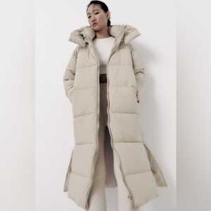Zara extra long puffer jacket